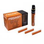 Гвозди 3.0*25 мм для монтажного пистолета с кованым наконечником в комплекте с газовым баллоном 165 мм FEDAST