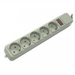 PowerCube Фильтр-удлинитель, 5.0м, 5 евророзеток (SPG-B-15), серый