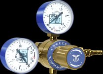 Редуктор баллонный кислородный одноступенчатый CADUCEUS БКО-50