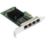 Сетевая карта ExeGate EXE-I350-T4V2, 4xRJ-45, 1 Гб/с, PCI-Ex4, Retail (EX292508RUS)