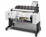 Принтер струйный HP Designjet T2600PS , A1, 6-ти цветный, 2400x1200dpi, сетевой, Wi-Fi, USB (3XB78A#B19)