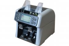 Счетчик банкнот Mbox MC-165, RUB, USD, EUR, CNY, GBP, KZT, BYN, TJS, детекция купюр, 1200 банкнот в минуту, емкость карманов:200/600 банкнот (Т24104)
