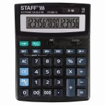 Калькулятор настольный STAFF STF-888-16, 16-разрядный, однострочный экран, черный (250183)