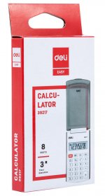 Калькулятор карманный DELI E39217/BLUE, 8-разрядный, однострочный экран, синий (1189192)