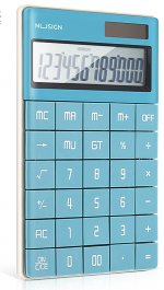 Калькулятор настольный DELI Nusign ENS041blue, 12-разрядный, однострочный экран, синий (1617354)
