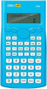Калькулятор научный DELI E1710A/BLU, 10+2-разрядный, кол-во функций:240, двухстрочный экран, синий (1187636)