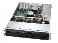 Серверная платформа SuperMicro 621P-TRT, 2xSocket4677, 16xDDR5, 8x3.5 HDD HS, 2xM.2-PCI-E, 2x10GLAN, IPMI, Redundant 2x1200 Вт, 2U (SYS-621P-TRT)