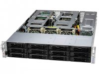 Серверная платформа SuperMicro 621C-TN12R, 2xSocket4677, 16xDDR5, 12x2.5/3.5 HDD HS, 2xM.2-PCI-E, 2x10G SFP+, IPMI, Redundant 2x1200 Вт, 2U (SYS-621C-TN12R)