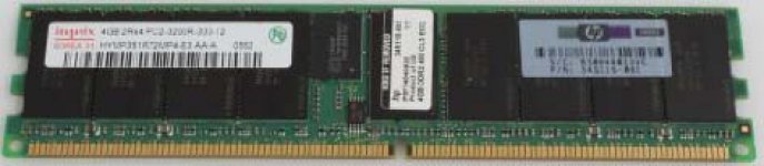 Память DDR2 RDIMM 4Gb, 400MHz, CL5, 1.5V, Dual Rank, ECC Reg, HPE (413388-001)