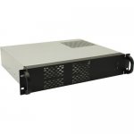 Корпус Procase, mATX, 2U RM, без БП, черный/серебристый (2U350-04)