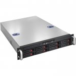 Корпус Exegate 2U550-HS08/1U-900ADS, ATX, 2U RM, 8x3.5 HS, 1x900 Вт, черный/серебристый (EX293178RUS)