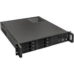 Корпус Exegate Pro 2U480-HS06, mATX, 2U RM, 6x3.5 HS, 1x900 Вт, черный (EX293332RUS)