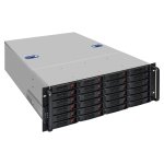 Корпус Exegate 4U660-HS24/700PAS, SSI EEB, 4U RM, 24x3.5 HS, 1x700 Вт, черный/серебристый (EX300122RUS)