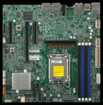 Материнская плата Supermicro X14SAZ-F, 1xLGA1851, Intel W880, 4xDDR5, PCI-Ex16, 1xM.2-PCI-E, 4SATA3 RAID 0/1/5/10, 2x2.5GLAN, IPMI, 4xUSB 2.0, VGA, HDMI, DisplayPort, mATX, Bulk (MBD-X14SAZ-F-B)