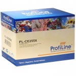 Картридж лазерный ProfiLine PL-CE255X (CE255X), черный, 13500 страниц, совместимый для LJ P3010/3011/3015/3016/LJ Enterprise MFP M525c/M525dn/M525f/LJ Pro MFP M521dw/M521dn, LBP 6700/6750/6750dn/6780