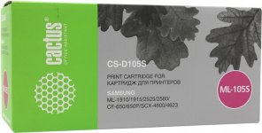 Картридж лазерный Cactus CS-D105S (MLT-D105S), черный, 1000 страниц, совместимый для Samsung ML-1915, ML-1910, ML-2525, ML-2580N, ML-2525W, SCX-4600, SCX-4623F, SCX-4623FN, SF-650, SF-650P