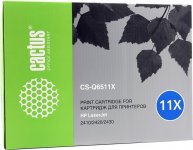 Картридж лазерный Cactus CS-Q6511X (Q6511X), черный, 12000 страниц, совместимый для LaserJet 2420dn / 2420 / 2420d / 2420n / 2430dtn / 2430t / 2430tn