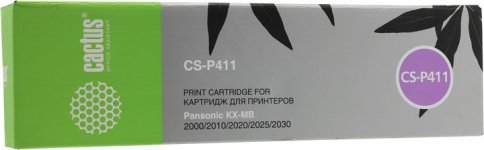 Картридж лазерный Cactus CS-P411 (KX-FAT411A7), черный, 2000 страниц, совместимый для Panasonic KX-MB1900RU, KX-MB2000RU, KX-MB2020RU, KX-MB2030RU, KX-MB2051RU, KX-MB2061RU