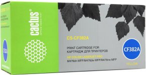 Картридж лазерный Cactus CS-CF382A (CF382A), желтый, 2700 страниц, совместимый для Color LaserJet Pro MFP M476 series