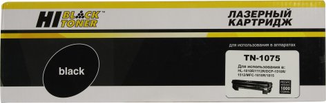 Картридж лазерный Hi-Black HB-TN-1075 (TN-1075), черный, 1000 страниц, совместимый для Brother HL-1110 / HL-1111 / HL-1112R / HL-1118 / DCP-1510R / DCP-1511 / DCP-1512R / DCP-1518 / MFC-1810R / MFC-1813 / MFC-1815R / MFC-1818