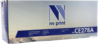 Картридж лазерный NV Print NV-CE278A (78A/CE278A), черный, 2100 страниц, совместимый для LaserJet Pro P1566 / P1606dn / M1536dnf без чипа