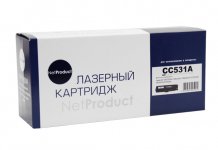 Картридж лазерный NetProduct N-CC531A/№ 718 (CC531A), голубой, 3500 страниц, совместимый для CLJ CP2025/CM2320, LBP7200