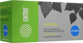 Картридж лазерный Cactus CS-CF362X (508X/CF362X), желтый, 9500 страниц, совместимый для Color LaserJet Enterprise M552dn / M553dn / M553n / M553x / M577dn / M577f / M577c