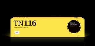 Картридж лазерный T2 TC-MTN116 (TN-116), черный, 11000 страниц, совместимый для Konica Minolta