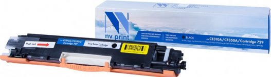 Картридж лазерный NV Print NV-CE310A/CF350A/729Bk (126A/130A/729/CE310A/CF350A/4370B002), черный, 1300 страниц, совместимый для LJC Pro 100 M175a/M175nw/CP1025/CP1025nw/M176n/M177fw, i-SENSYS LBP7010C/LBP7018С