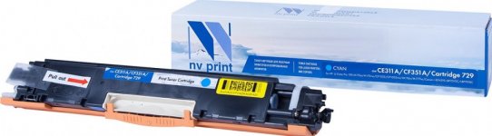 Картридж лазерный NV Print NV-CE311A/CF351A/729C (126A/130A/729/CE311A/CF351A/4369B002), голубой, 1000 страниц, совместимый для LJC Pro 100 M175a/M175nw/CP1025/CP1025nw/M176n/M177fw, i-SENSYS LBP7010C/LBP7018С