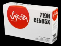 Картридж лазерный Sakura SACRG719H/CE505X (CRG719H/05X/3480B002/CE505X), черный, 6400 страниц, совместимый для LBP 6300dn/6650dn, MF 5840dn/5880dn, MF-6140DN,5940DN, LJ P2050/2055d/2055dn/2055x