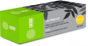 Картридж лазерный Cactus CS-PH6510X (106R03488), черный, 5500 страниц, совместимый для Xerox Phaser 6510/WC6515