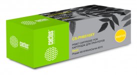 Картридж лазерный Cactus CS-PH6510XY (106R03695), желтый, 4300 страниц, совместимый для Xerox Phaser 6510/WC6515