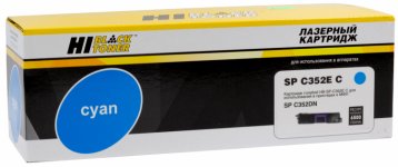 Картридж лазерный Hi-Black HB-SPC352E C (SP C352E/408216), голубой, 6500 страниц, совместимый для Ricoh Aficio SP C352DN