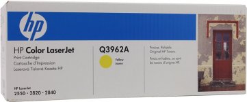 Картридж лазерный HP 122A/Q3962A, желтый, 4000 страниц, оригинальный для Color LaserJet 2550L / 2550ln / 2550n / 2820 / 2840 / 3000 / 3000dn / 3000dtn / 3000n