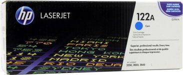 Картридж лазерный HP 122A/Q3961A, голубой, 4000 страниц, оригинальный для HP Color LaserJet 2550Ln / 2550L / 2550n
