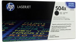 Картридж лазерный HP 504X/CE250X, черный, 10500 страниц, оригинальный для HP Color LaserJet CM3530 / CM3530fs / CM3525dn / CM3525n / CP3525x
