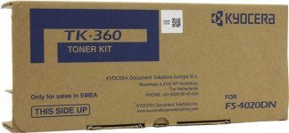 Картридж лазерный Kyocera TK-360/1T02J20EU0, черный, 20000 страниц, оригинальный для Kyocera FS-4020DN