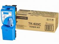 Картридж лазерный Kyocera TK-820C/1T02HPCEU0, голубой, 7000 страниц, оригинальный для Kyocera FS-C8100DN