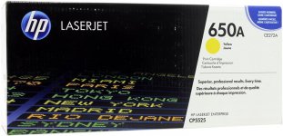 Картридж лазерный HP 650A/CE272A, желтый, 15000 страниц, оригинальный для Color LaserJet Enterprise CP5525dn / CP5525n / CP5525xh / M750dn / M750n / M750xh