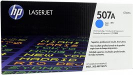 Картридж лазерный HP 507A/CE401A, голубой, 6000 страниц, оригинальный для HP Color LaserJet Enterprise 500 M575 / M551 / 570