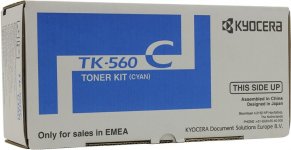 Картридж лазерный Kyocera TK-560C/1T02HNCEU0, голубой, 10000 страниц, оригинальный для Kyocera FS-C5300DN, FS-C5350DN, ECOSYS P6030cdn