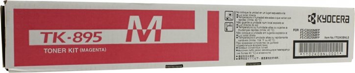 Картридж лазерный Kyocera TK-895M/1T02K0BNL0, пурпурный, 6000 страниц, оригинальный для Kyocera FS-C8020MFP, FS-C8025MFP, FS-C8520MFP, FS-C8525MFP