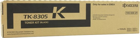 Картридж лазерный Kyocera TK-8305K/1T02LK0NLC / 1T02LK0NL1 / 1T02LK0NL0, черный, 25000 страниц, оригинальный для Kyocera TASKalfa 3050ci, TASKalfa 3051ci, TASKalfa 3550ci, TASKalfa 3551ci