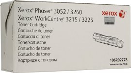Картридж лазерный Xerox 106R02778, черный, 3000 страниц, оригинальный для Xerox WorkCentre 3215, 3225, Phaser 3052, 3260