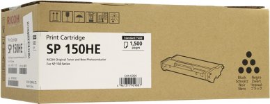 Картридж лазерный Ricoh SP 150НE/408010, черный, 1500 страниц, оригинальный для Ricoh SP150 / SP150SU