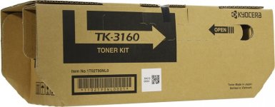 Картридж лазерный Kyocera TK-3160/ 1T02T90NL0/1T02T90NL1, черный, 12500 страниц, ориг инальный для Kyocera P3260dn /M3145dn /M3645dn /M3860idn /M3860idnf /P3045dn /P3050dn /P3055dn /P3060dn /P3145dn /P3150dn /P3155dn