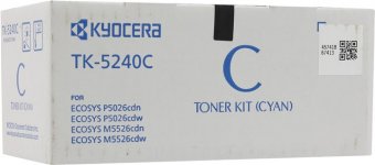 Картридж лазерный Kyocera TK-5240C /1T02R7CNL0, голубой, 3000 страниц, оригинальный для Kyocera P5026cdn/cdw, M5526cdn/cdw