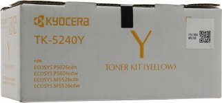 Картридж лазерный Kyocera TK-5240Y /1T02R7ANL0, желтый, 3000 страниц, оригинальный для Kyocera P5026cdn/cdw, M5526cdn/cdw