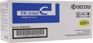 Картридж лазерный Kyocera TK-5160C/1T02NTCNL0, голубой, 12000 страниц, оригинальный для Kyocera P7040cdn